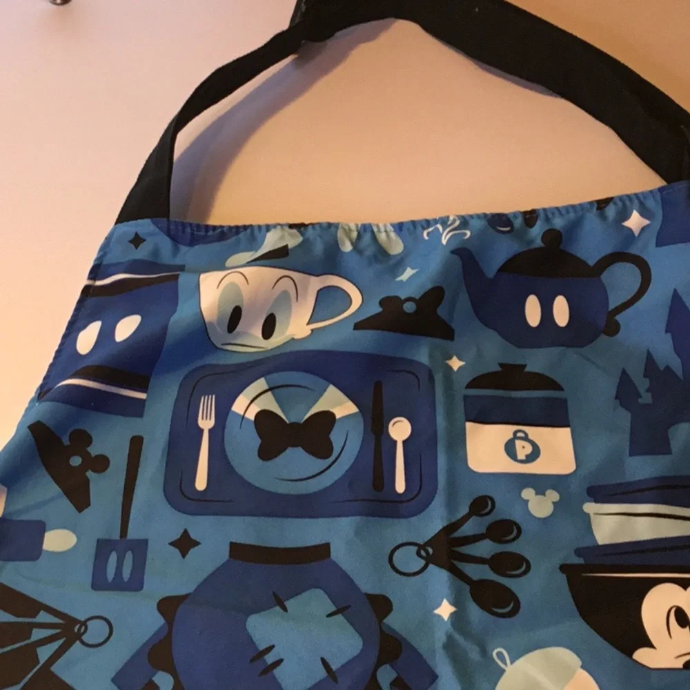 Disney Parks Mickey Mouse Adult Blue Kitchen Apron - Picture 3 of 14